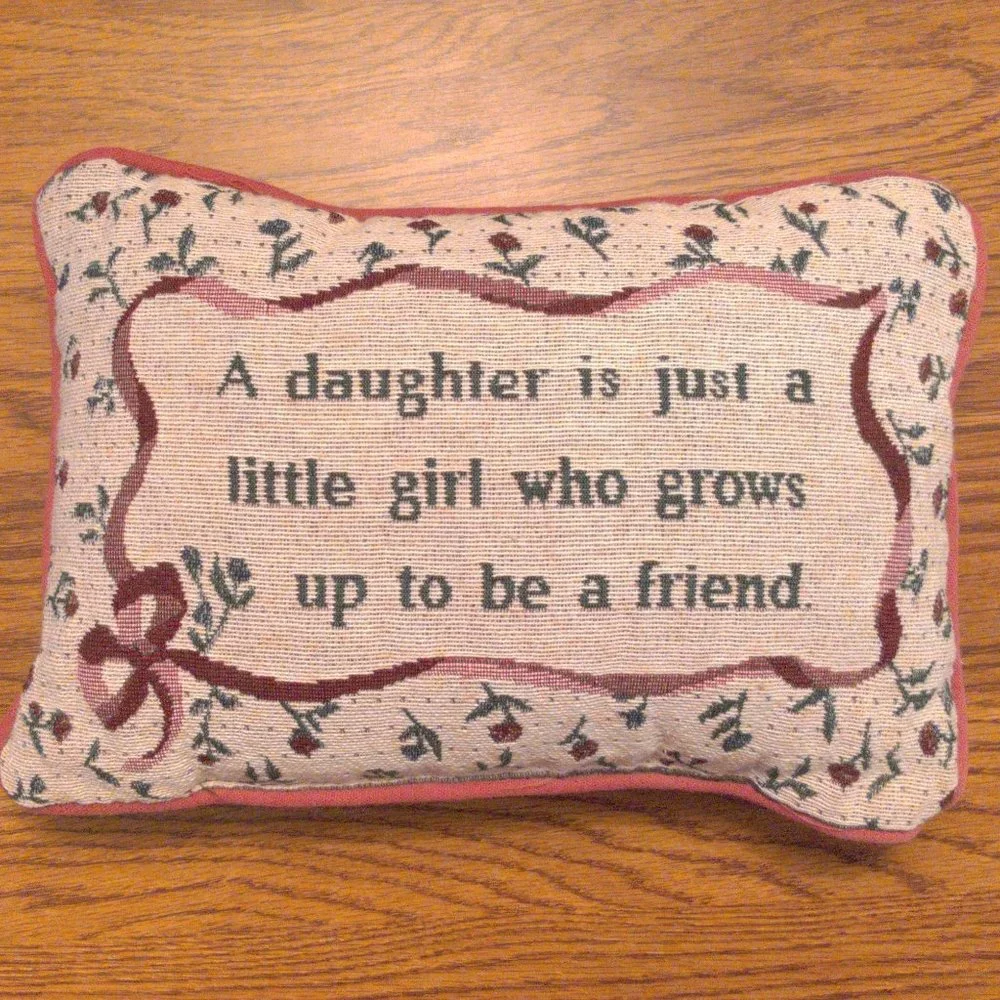 Daughter Friend throw pillow